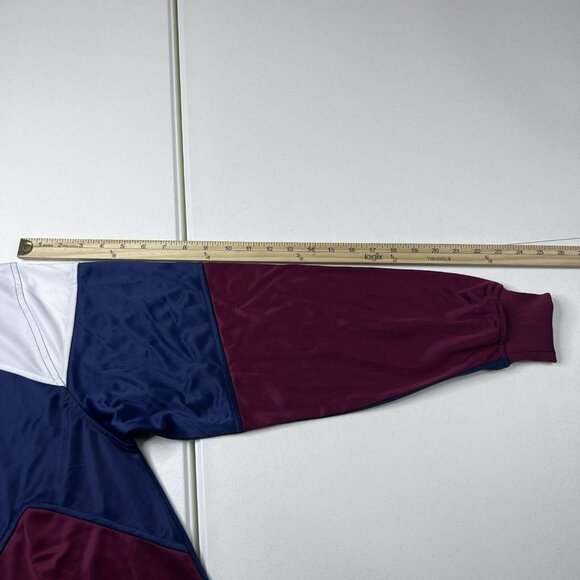 Montique International Track Jacket Maroon Blue White Men’s Size XL - Picture 6 of 7